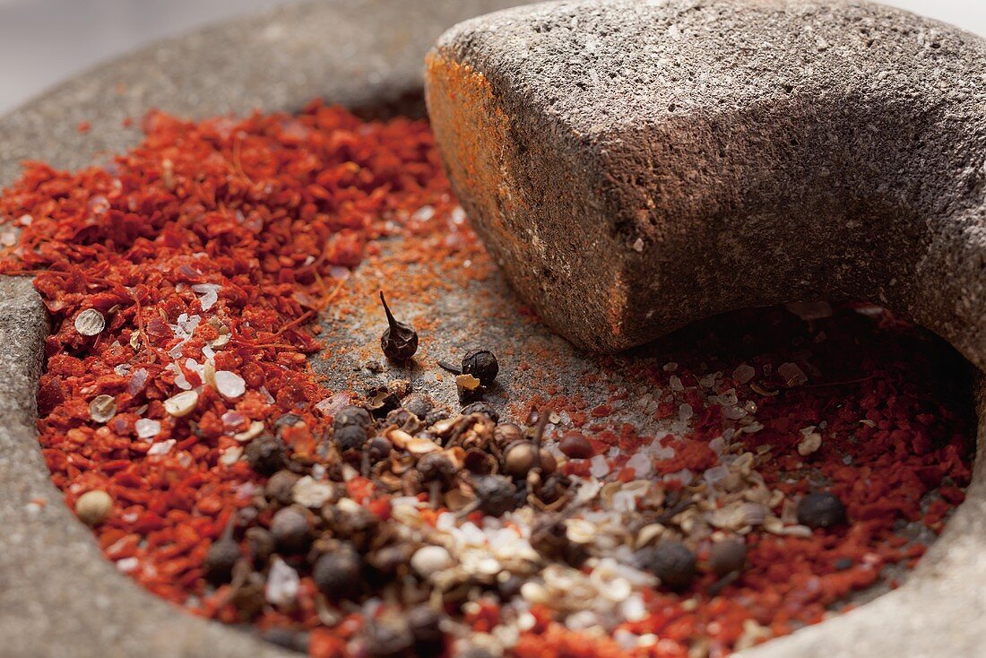 Spice mixture in mortar
