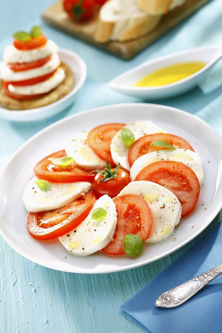 Tomatoes with mozzarella