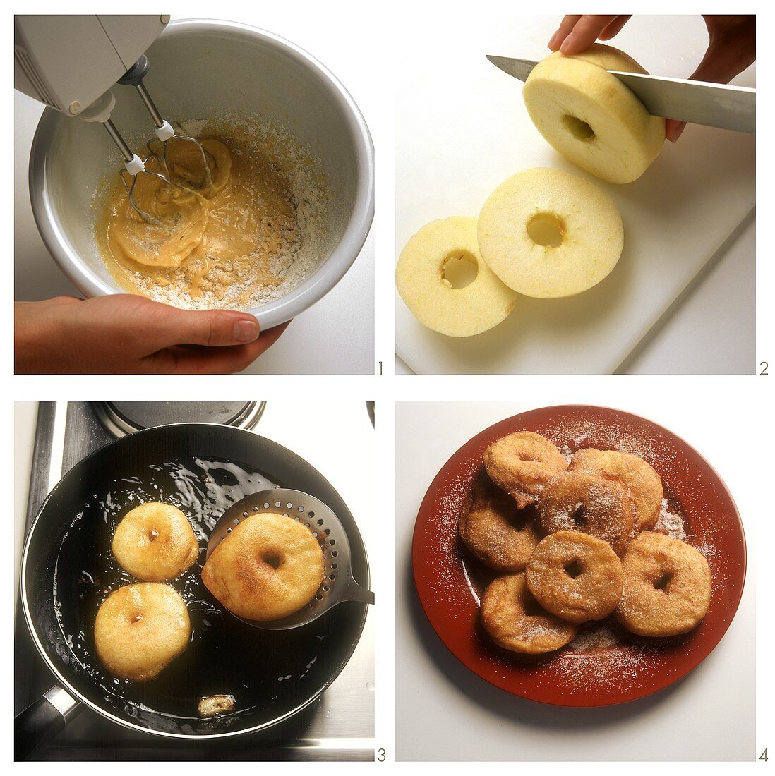 Preparing apple fritters