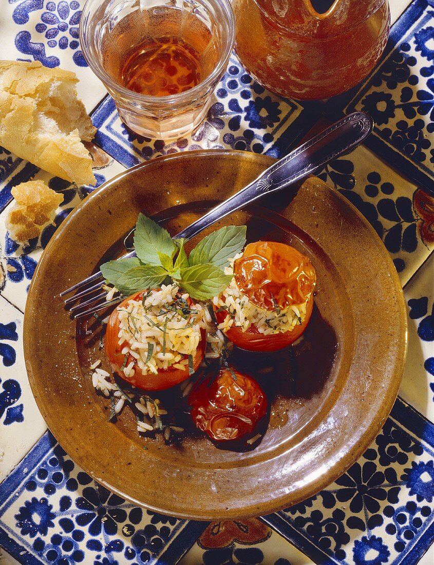 Rice-Filled Tomatoes