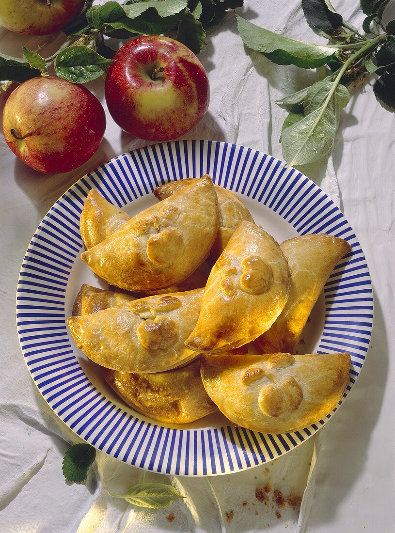 Several Apple Pastry Pockets