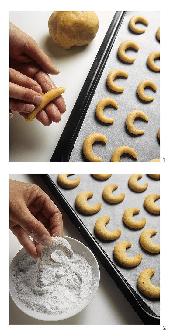 Baking vanilla cookies