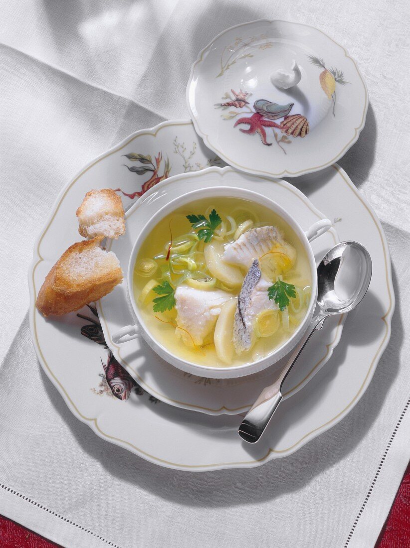 Fischsuppe mit Nordseefisch