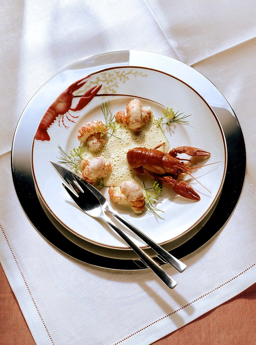 Crayfish with Dill Sauce