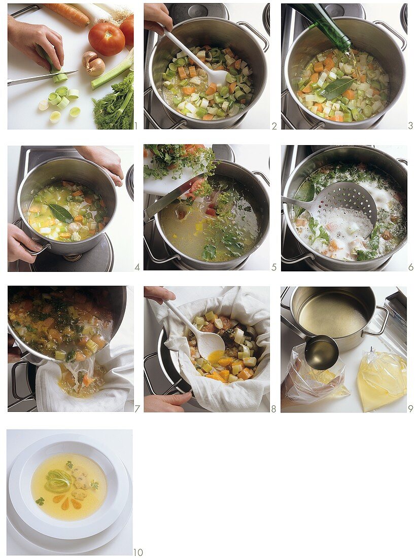 Preparing vegetable bouillon