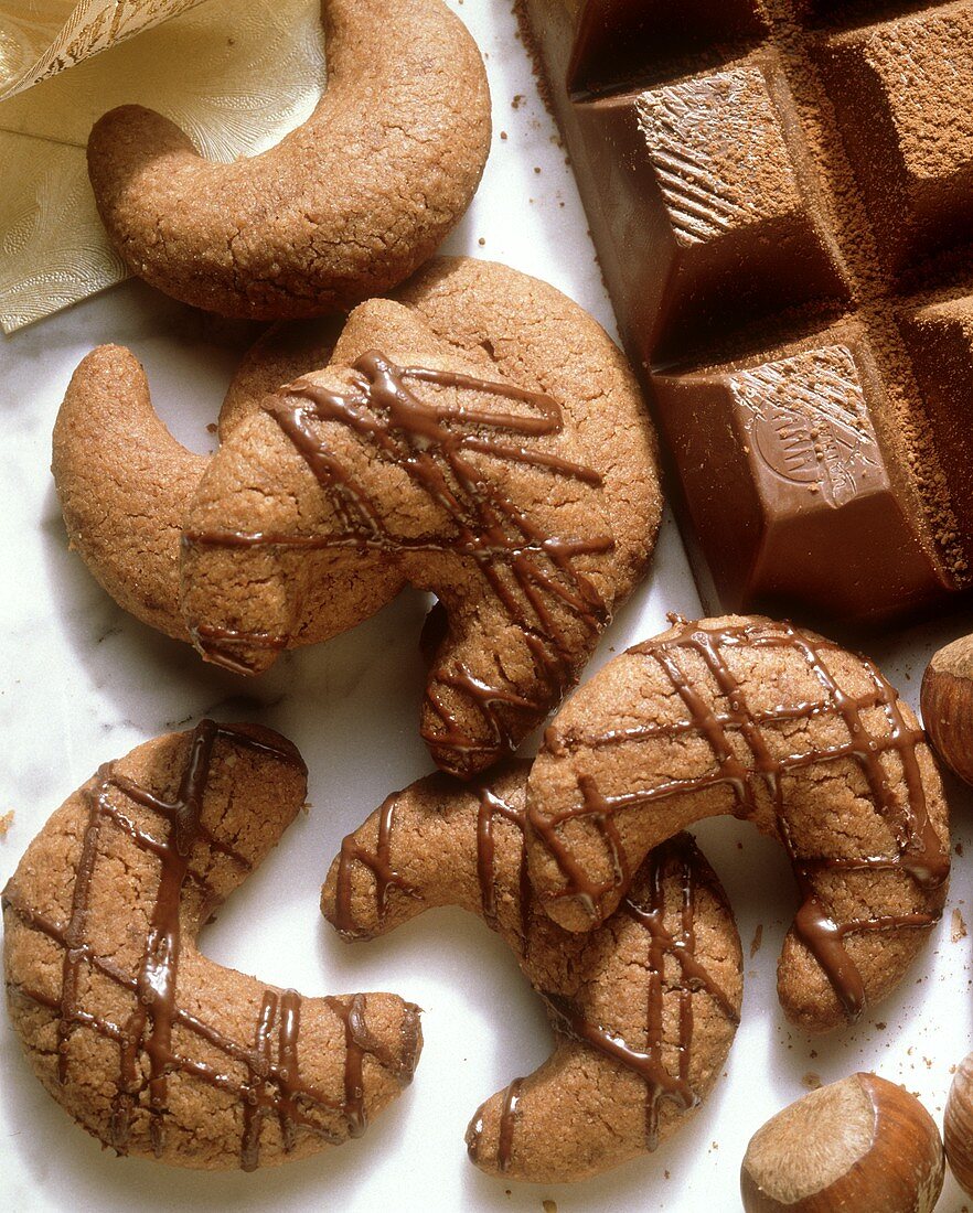 Chocolate cookies (Kipferl)
