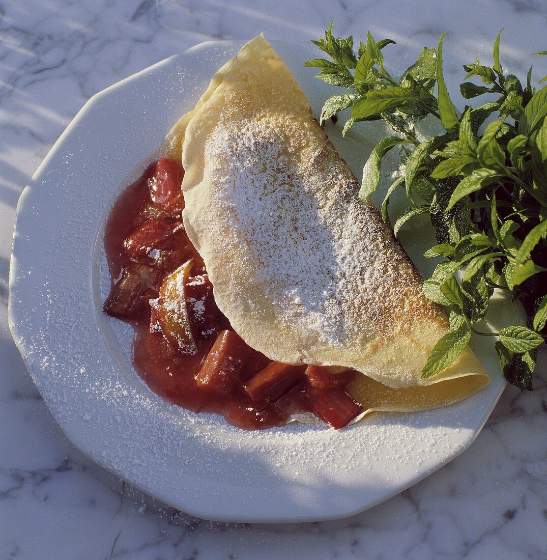 Rhubarb Crepe