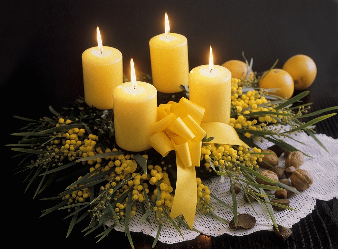 Advent Wreath with Mimosas