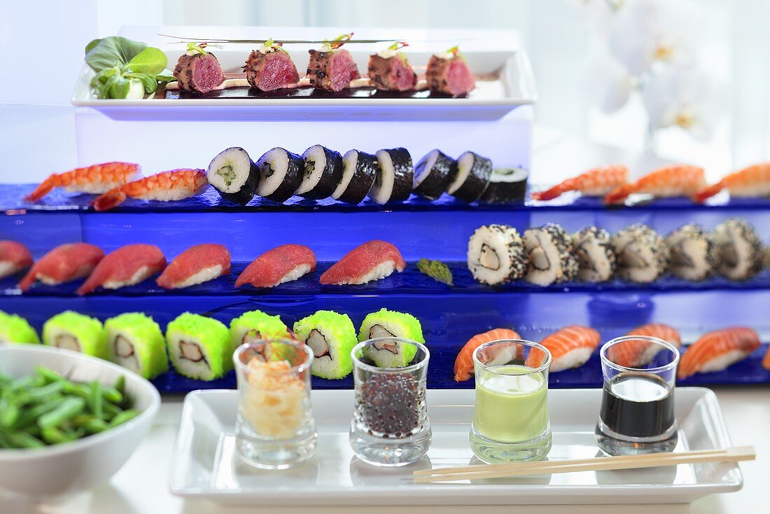 A sushi buffet