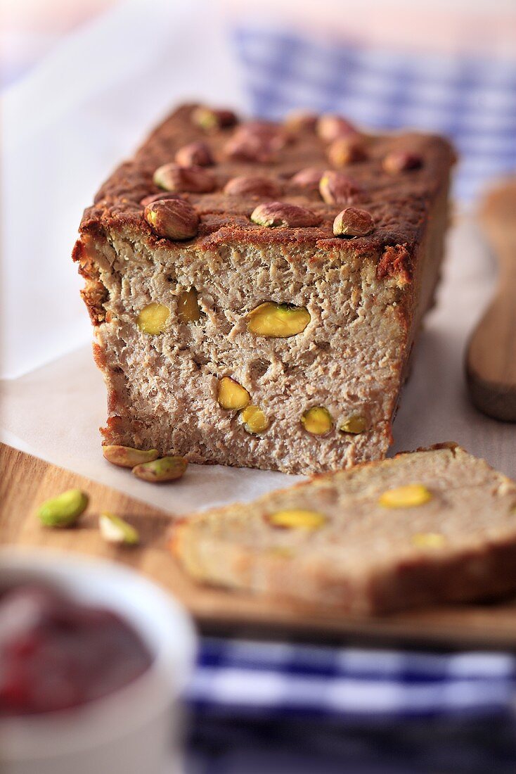 Rabbit pie with pistachios