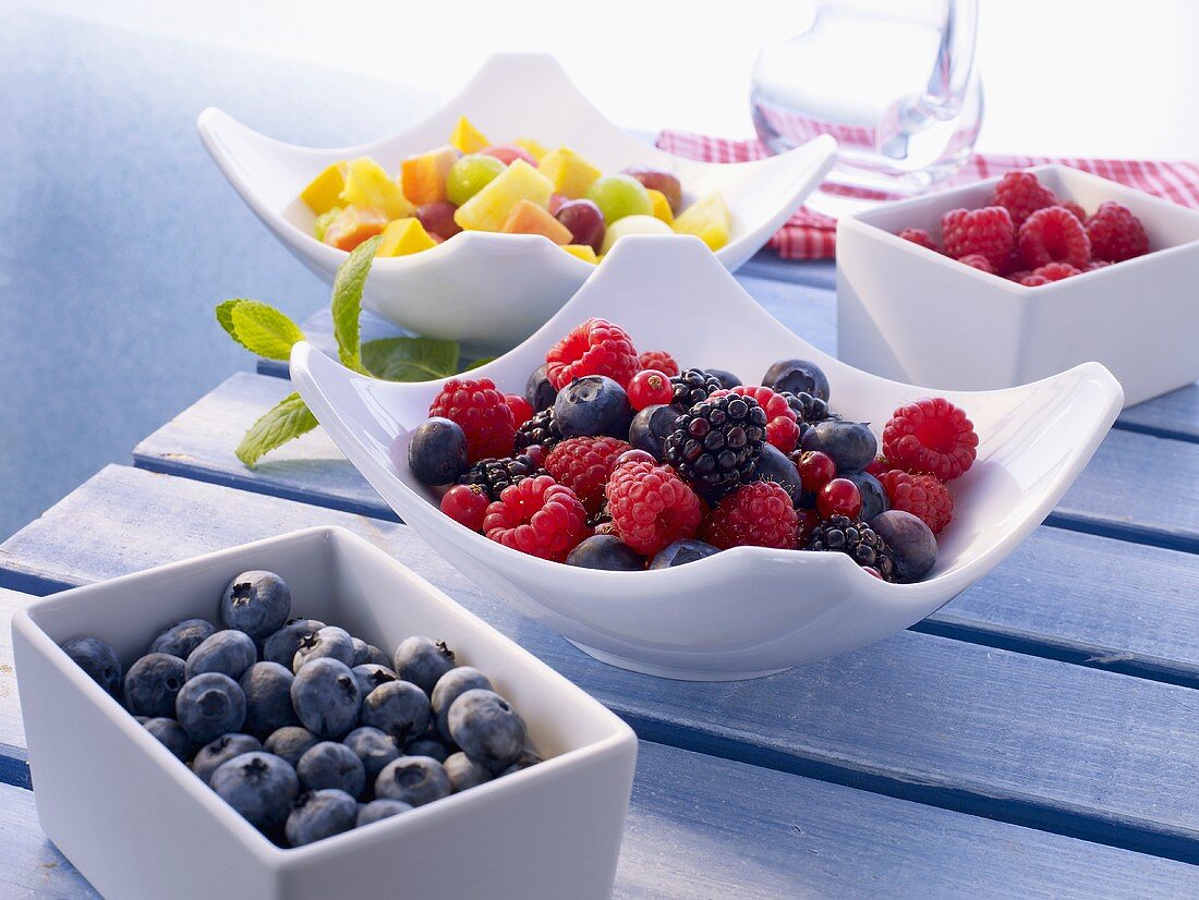 Fresh berries and fruit salad