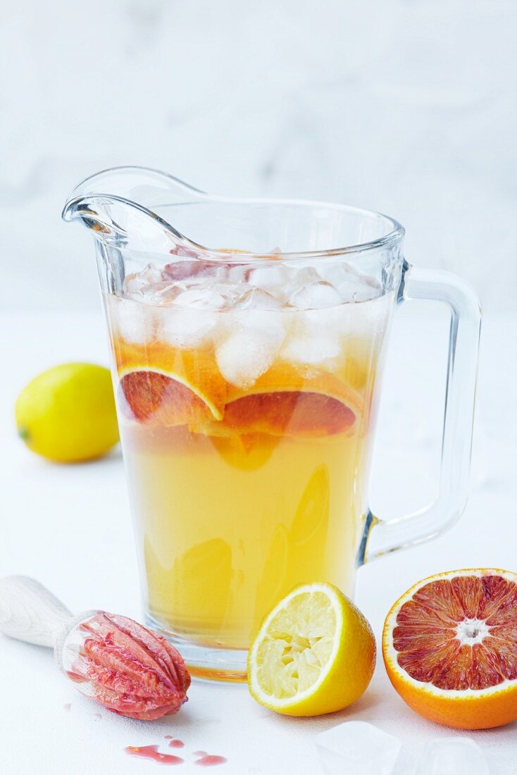 Lemonade with blood oranges