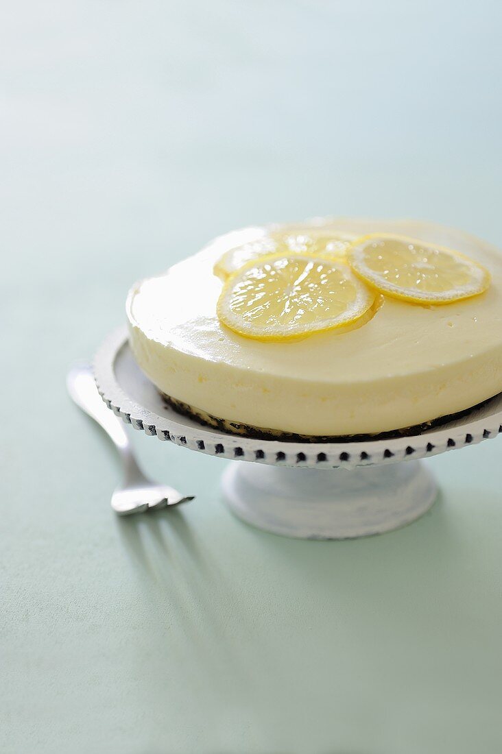 Cheesecake with lemon and bran
