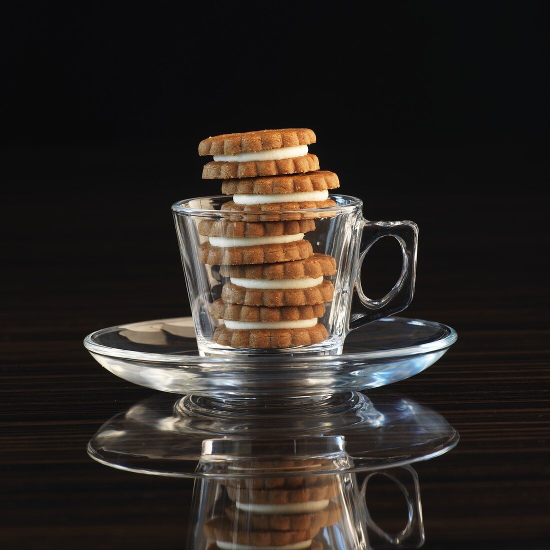 Hazelnut biscuits in an espresso cup
