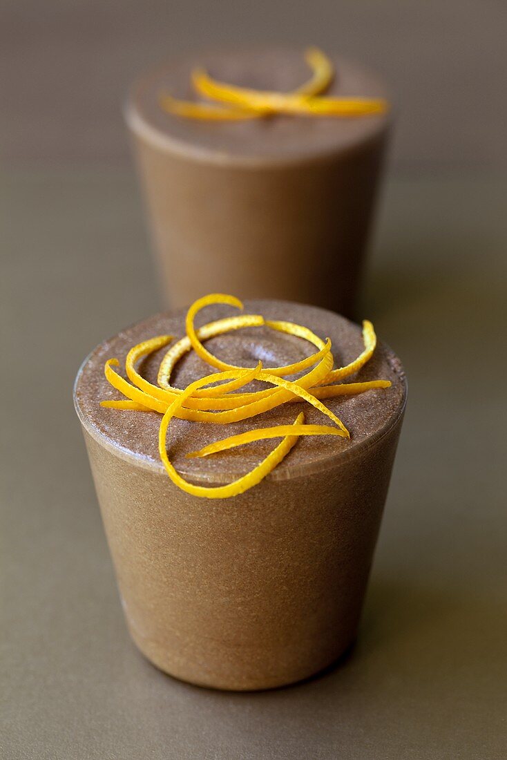 Mousse au chocolat with orange zest