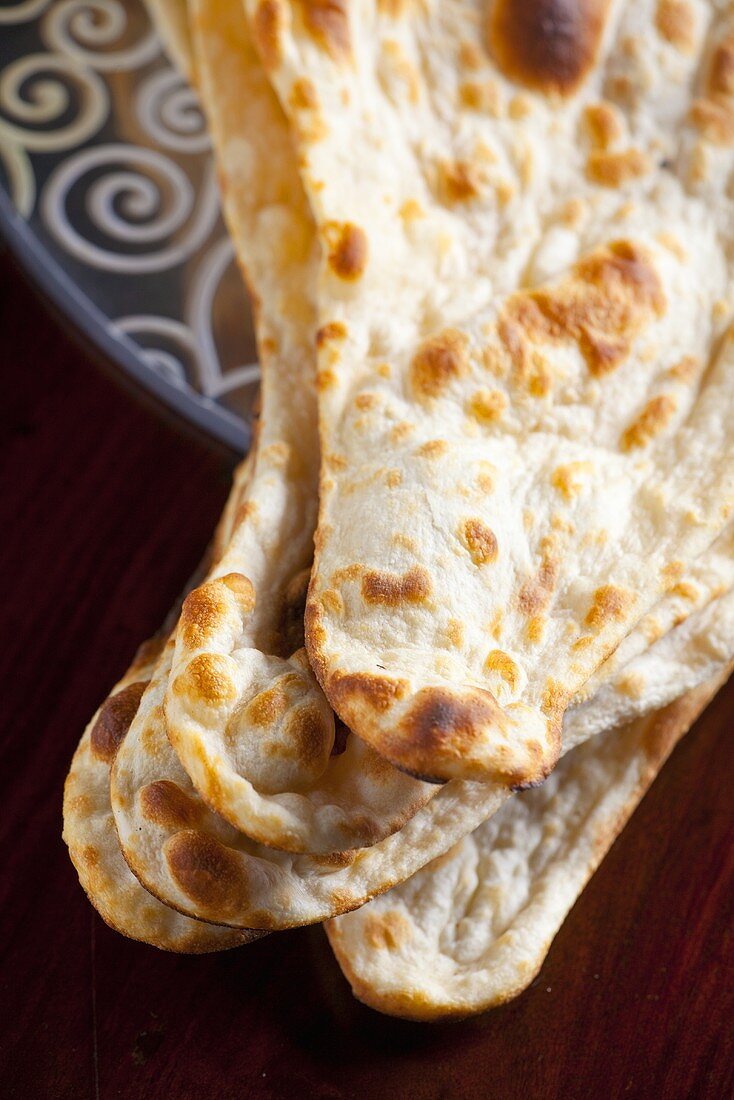 Spicy naan bread (India)