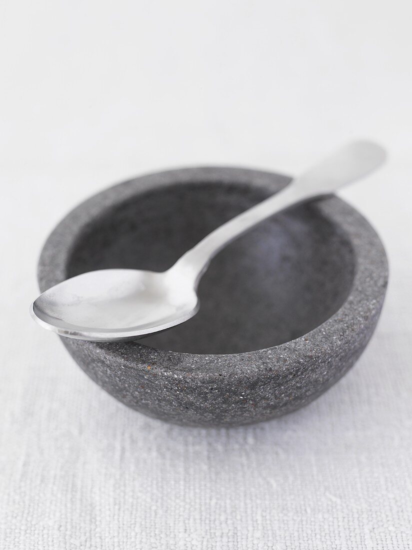 Stone bowl with spoon