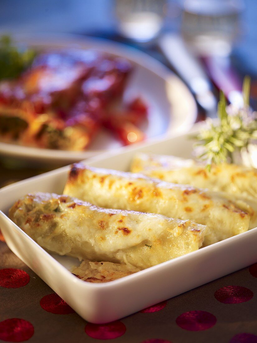 Cannelloni with cheese