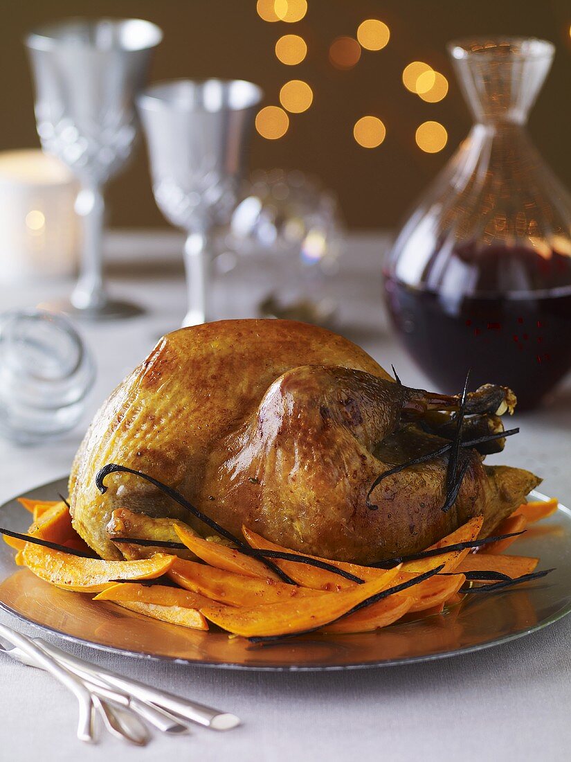 Roast turkey with vanilla