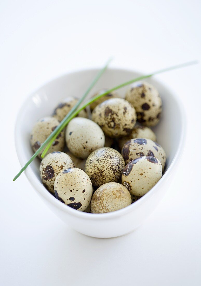 Quails' eggs in a bowl