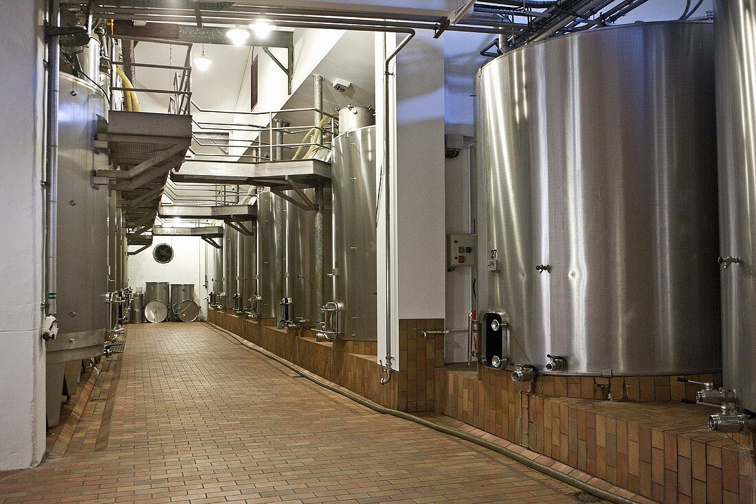 Wine production at Chateau Lynch-Bages Winery, France