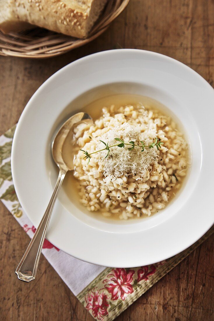 Risotto al limone (lemon risotto with Parmesan, Italy)