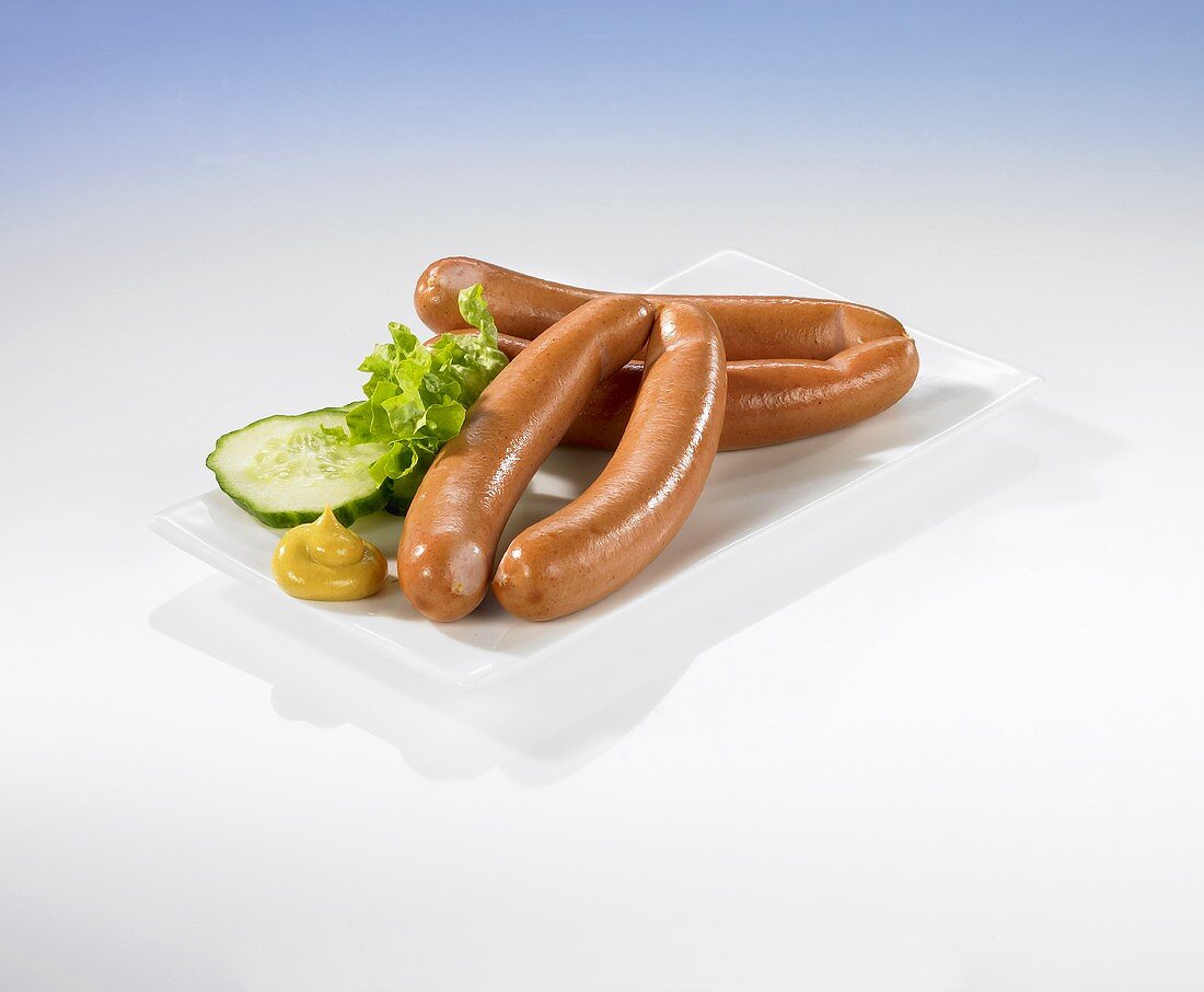 Frankfurters with mustard