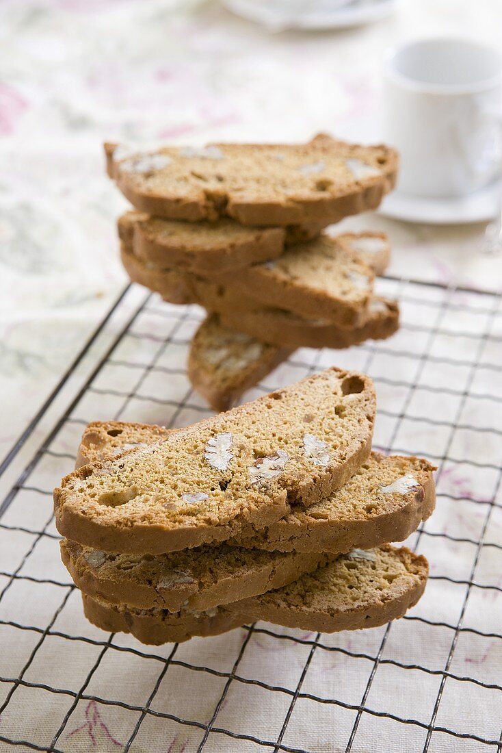 Ginger and pecan nut biscotti