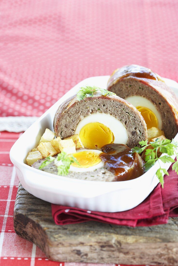 Meatloaf with egg