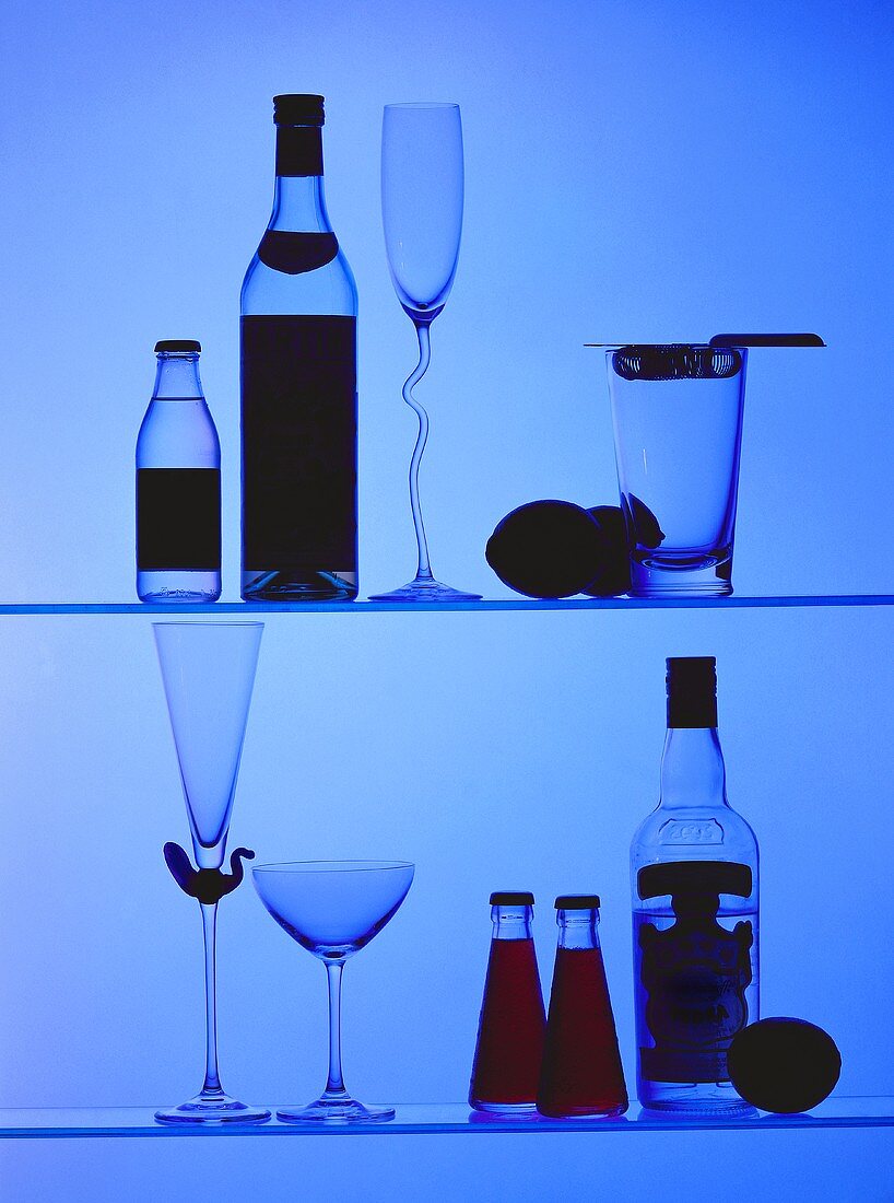 Bottles & Glasses from the Bar