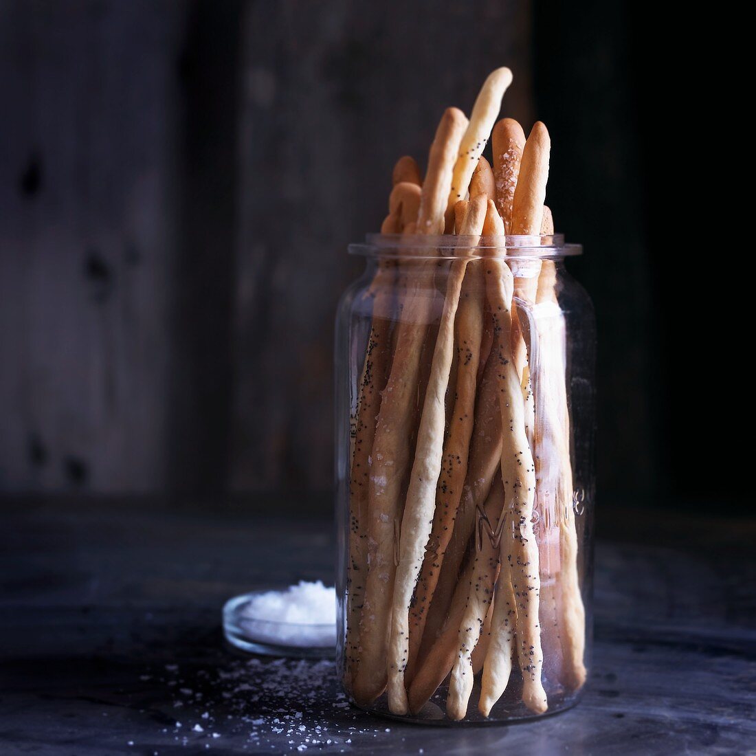 Grissini al papavero (Brotstangen mit Mohn & Salz, Italien)