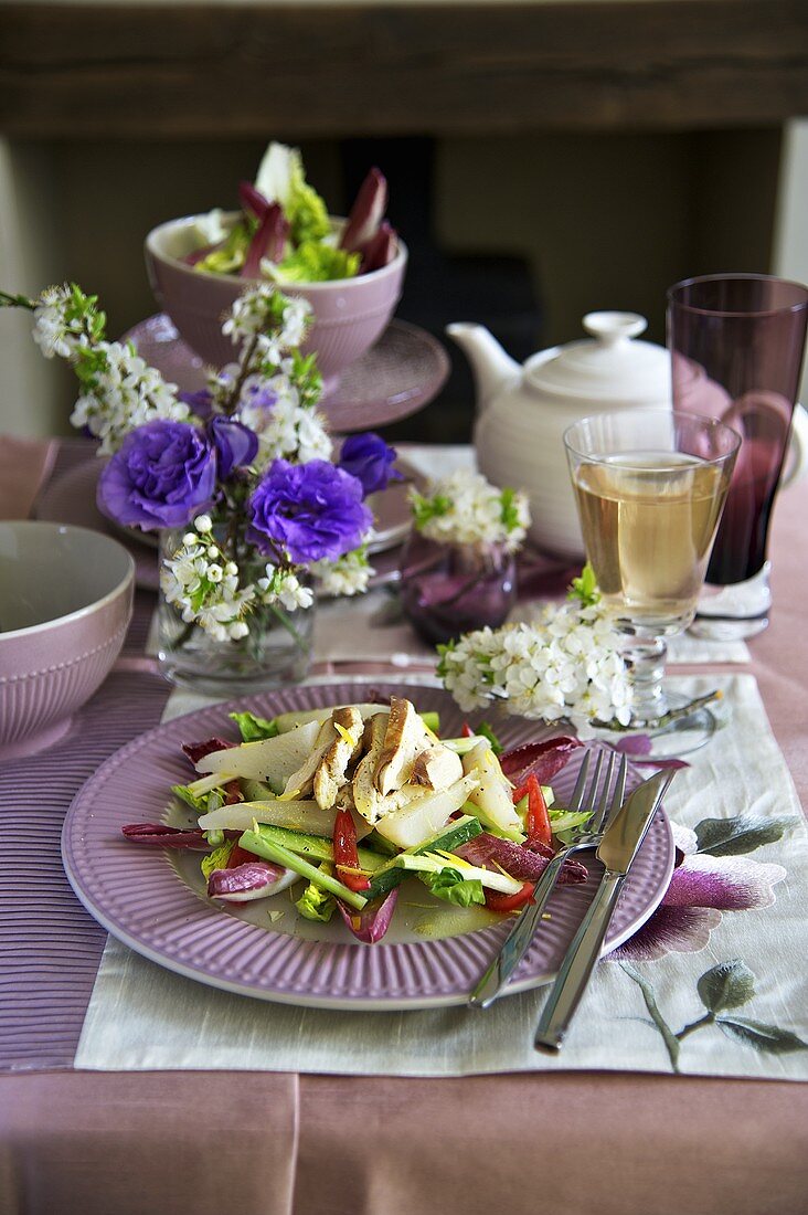 Tea smoked chicken salad