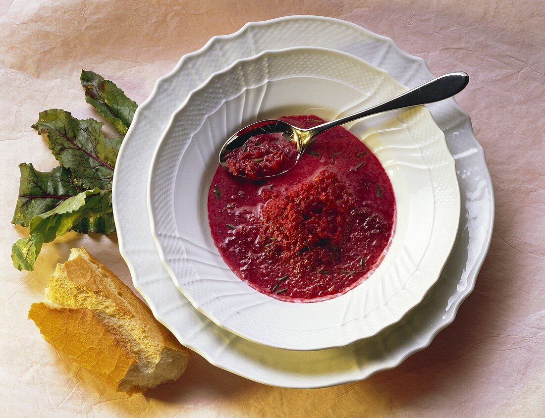Barley Soup with Red Beet