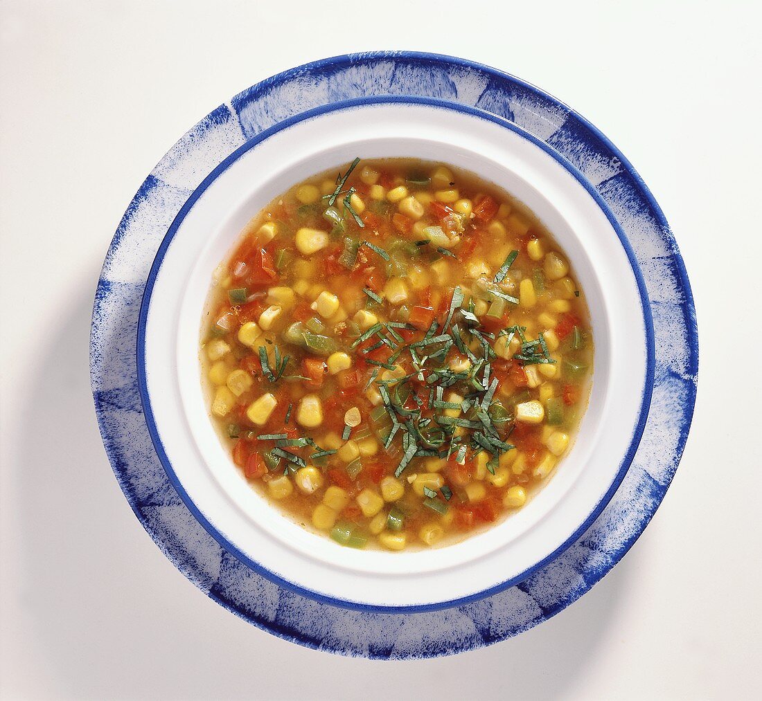 Mais-Koriander-Suppe