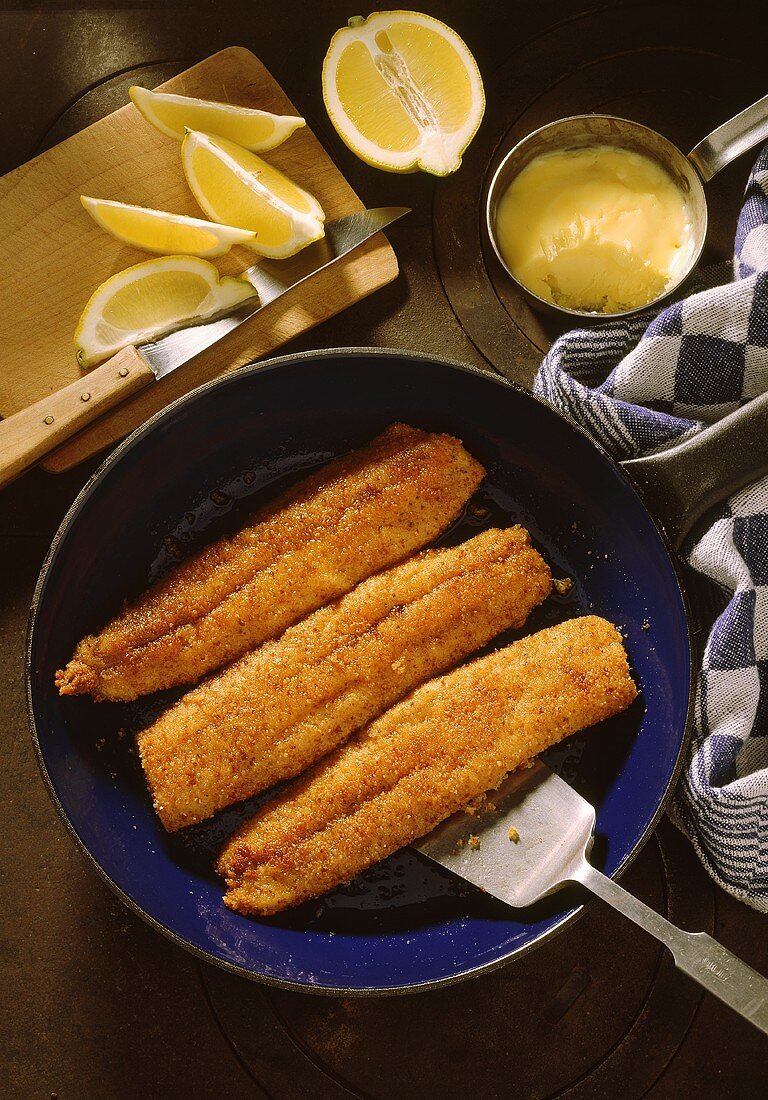 Breaded Herrings in a Frying Pan