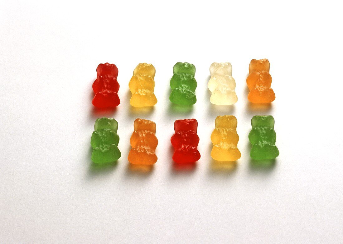 Many colored Jellybabies