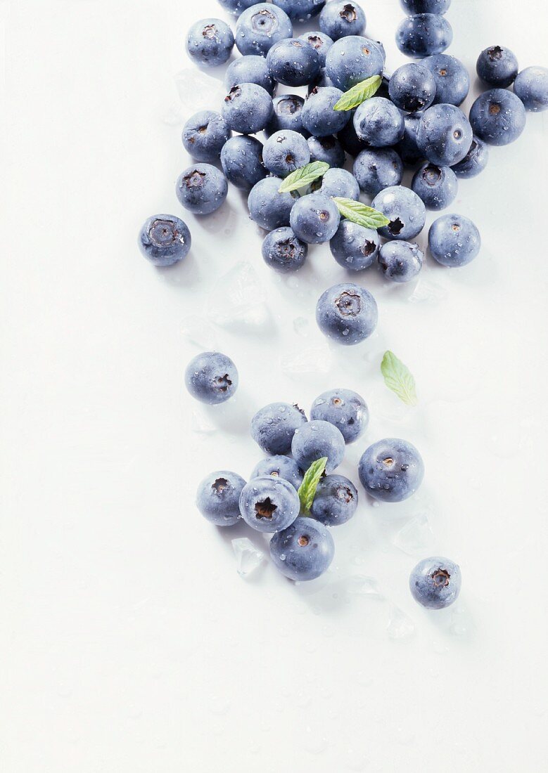 Many Fresh Blueberries