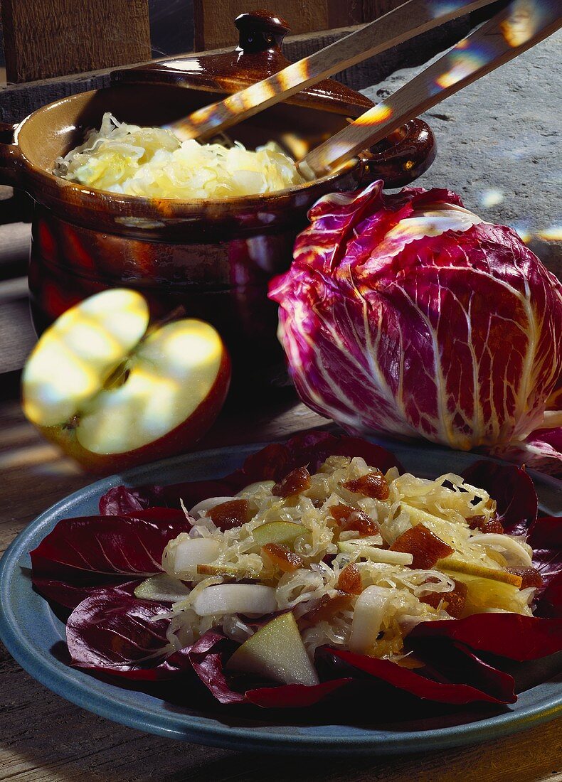 Sauerkraut-Apple Rodacchio Salad
