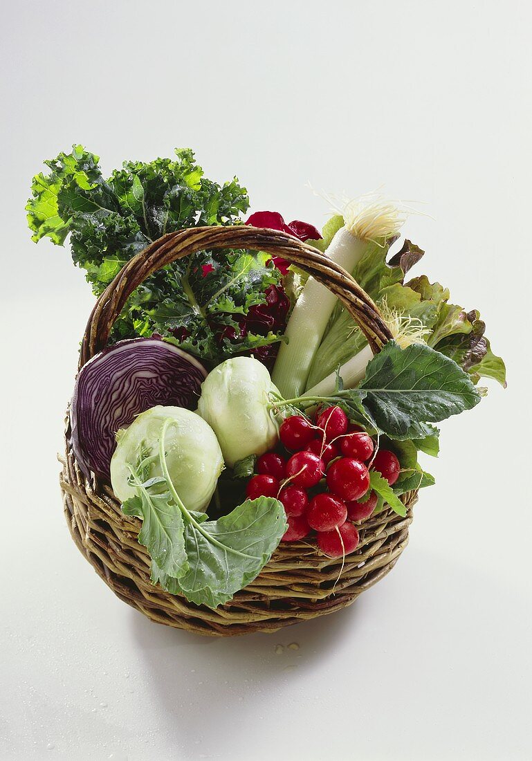 Basket with assorted Vegetables