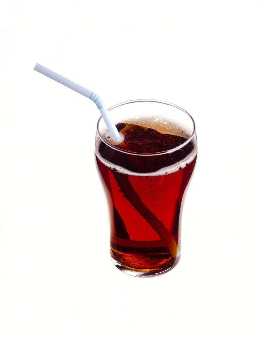 A Glass of Coke with a Straw