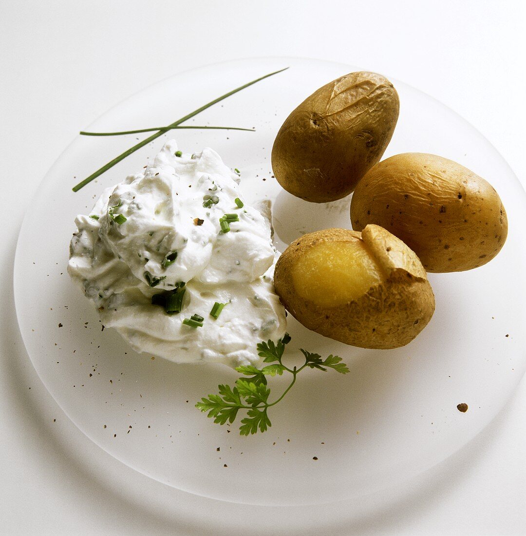 Potatoes in their Skins with Herb Quark
