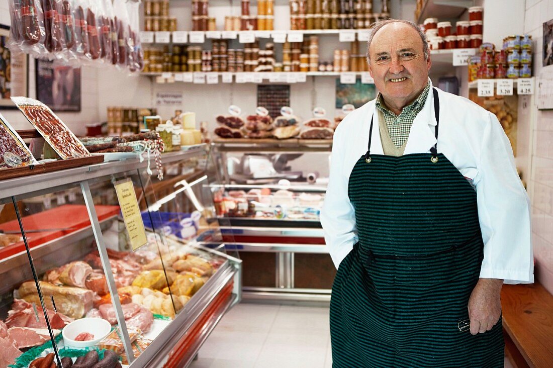 Wurstwaren und Metzgerei, Donostia, San Sebastian, Gipuzkoa, Euskadi, Spanien