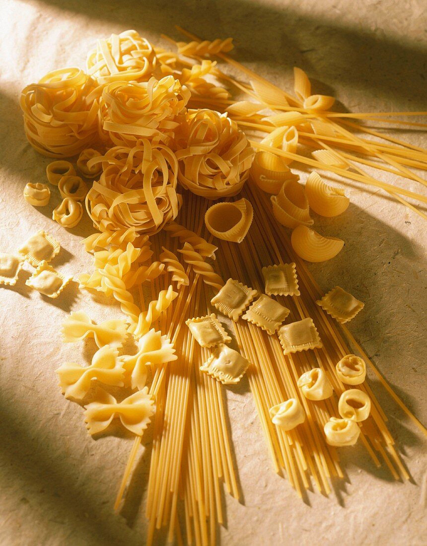 Various types of pasta