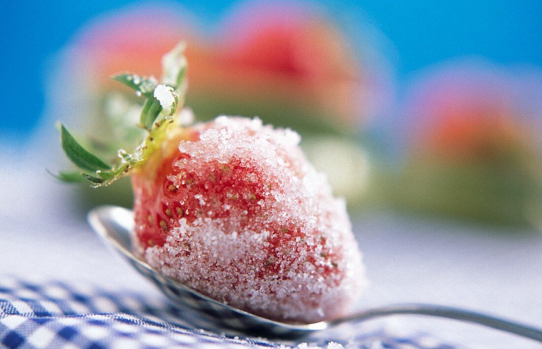 Sugar-coated strawberry