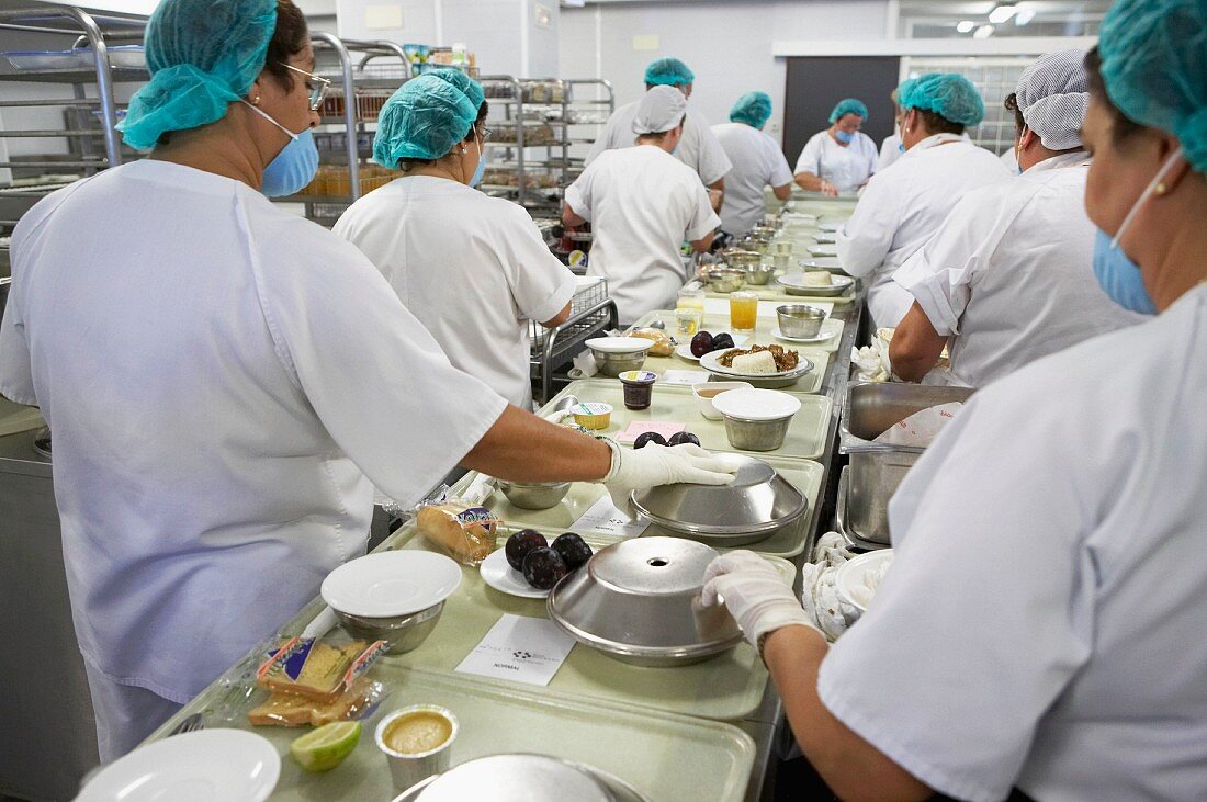 Serving line, kitchen, Hospital, Canary Islands, Spain