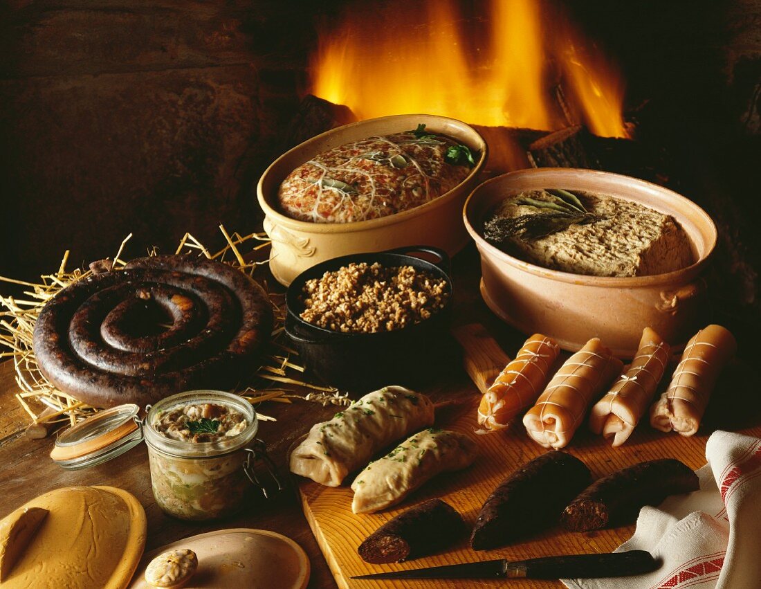 Terrine,paté and saucisson