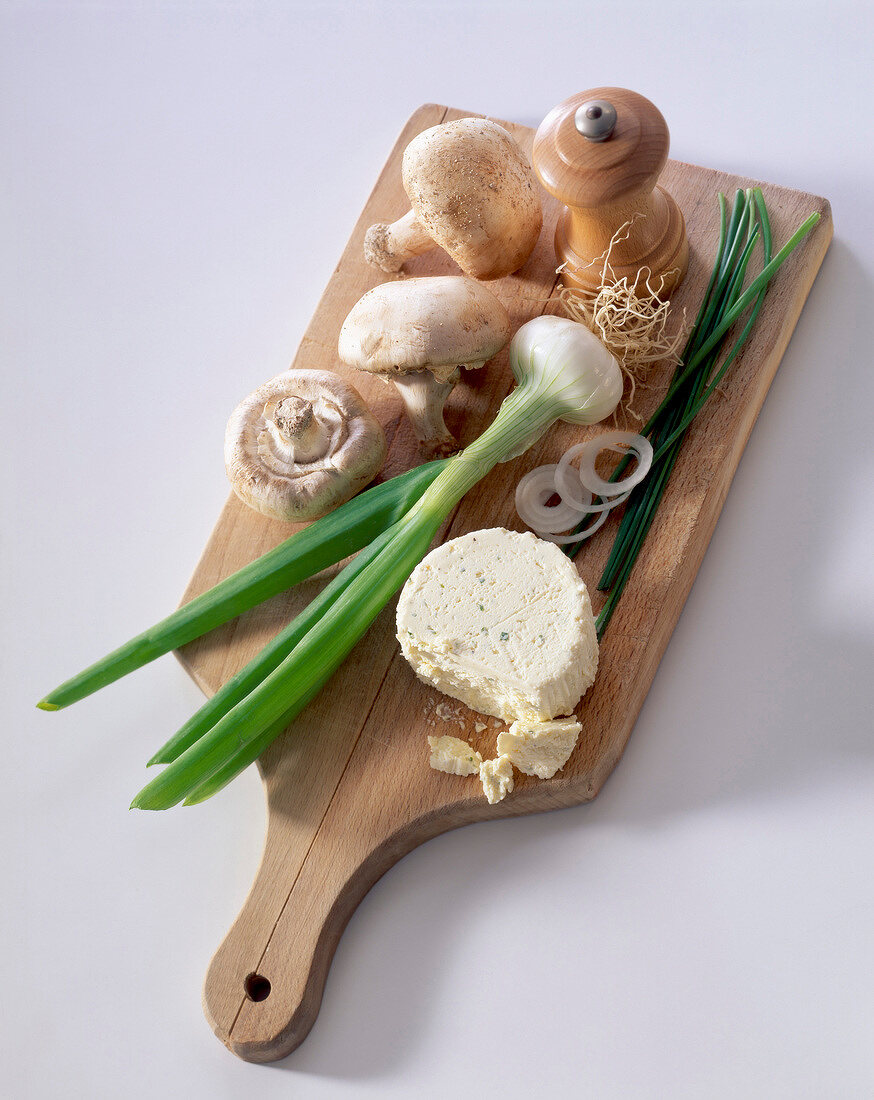 Boursin cheese and ingredients