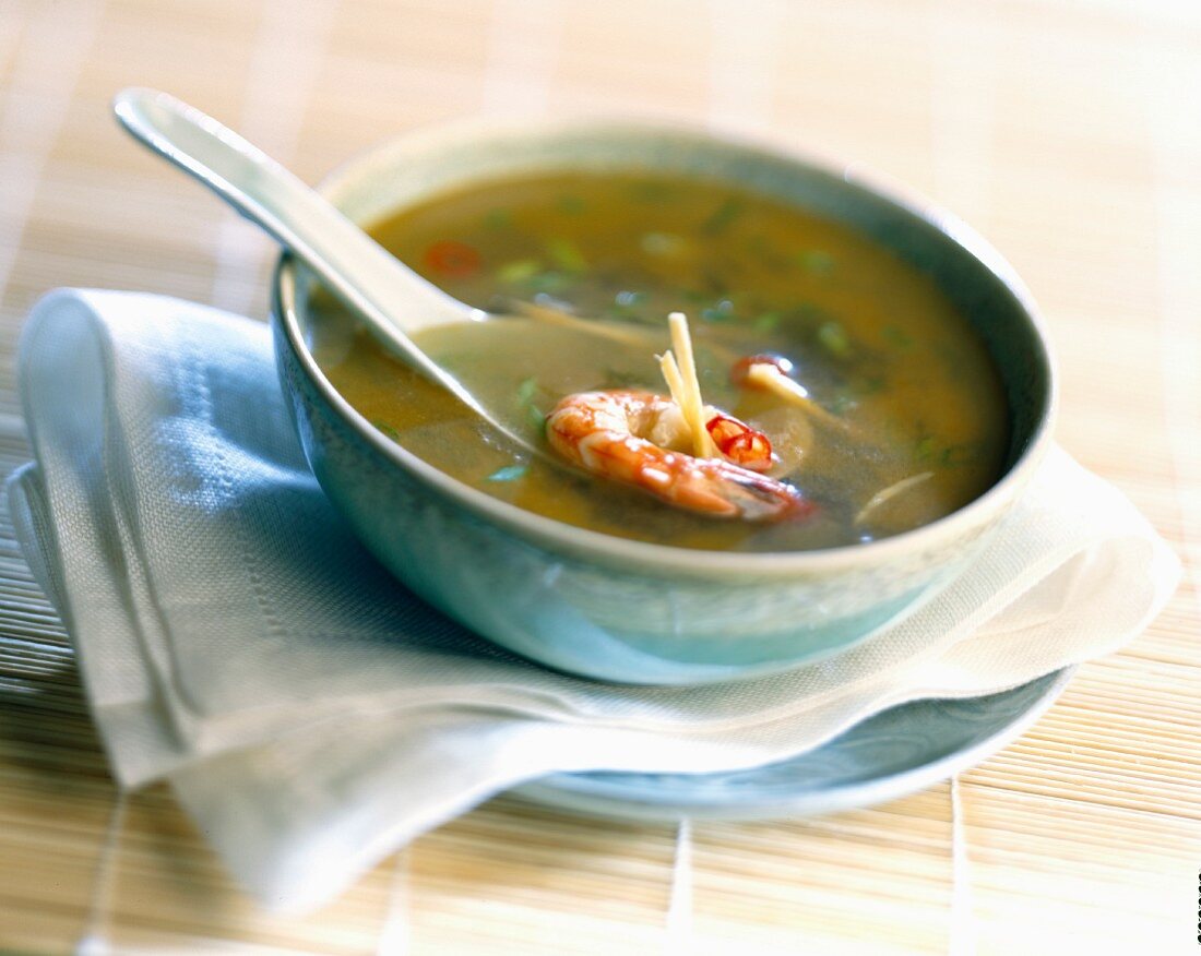Prawn and ginger soup