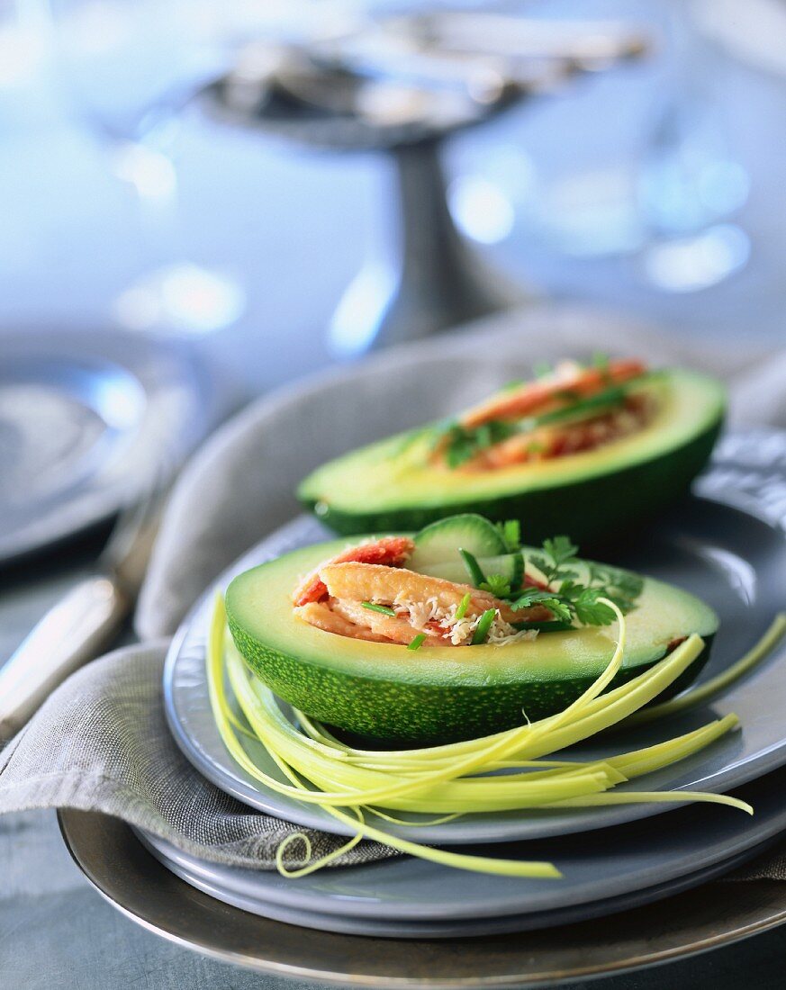Avocade with crab