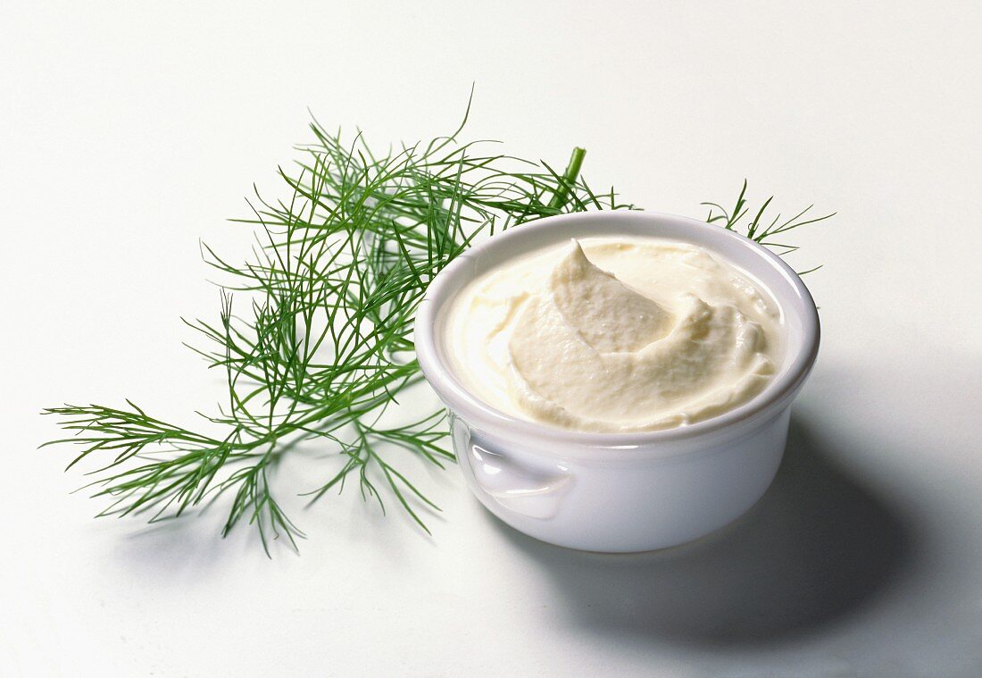 Creme fraiche and dill